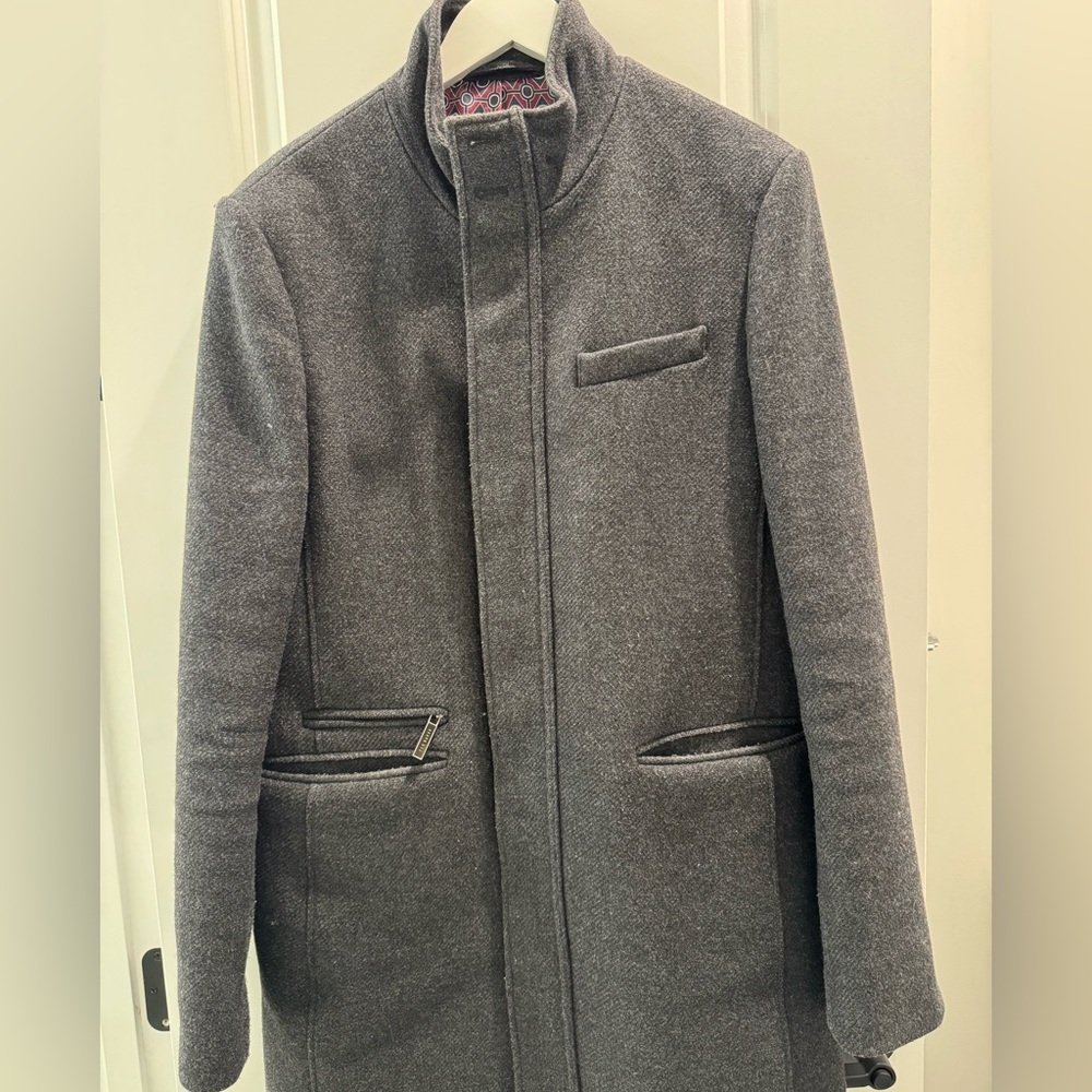 Ted Baker Wool Funnel Neck Prescott with pockets and zipper